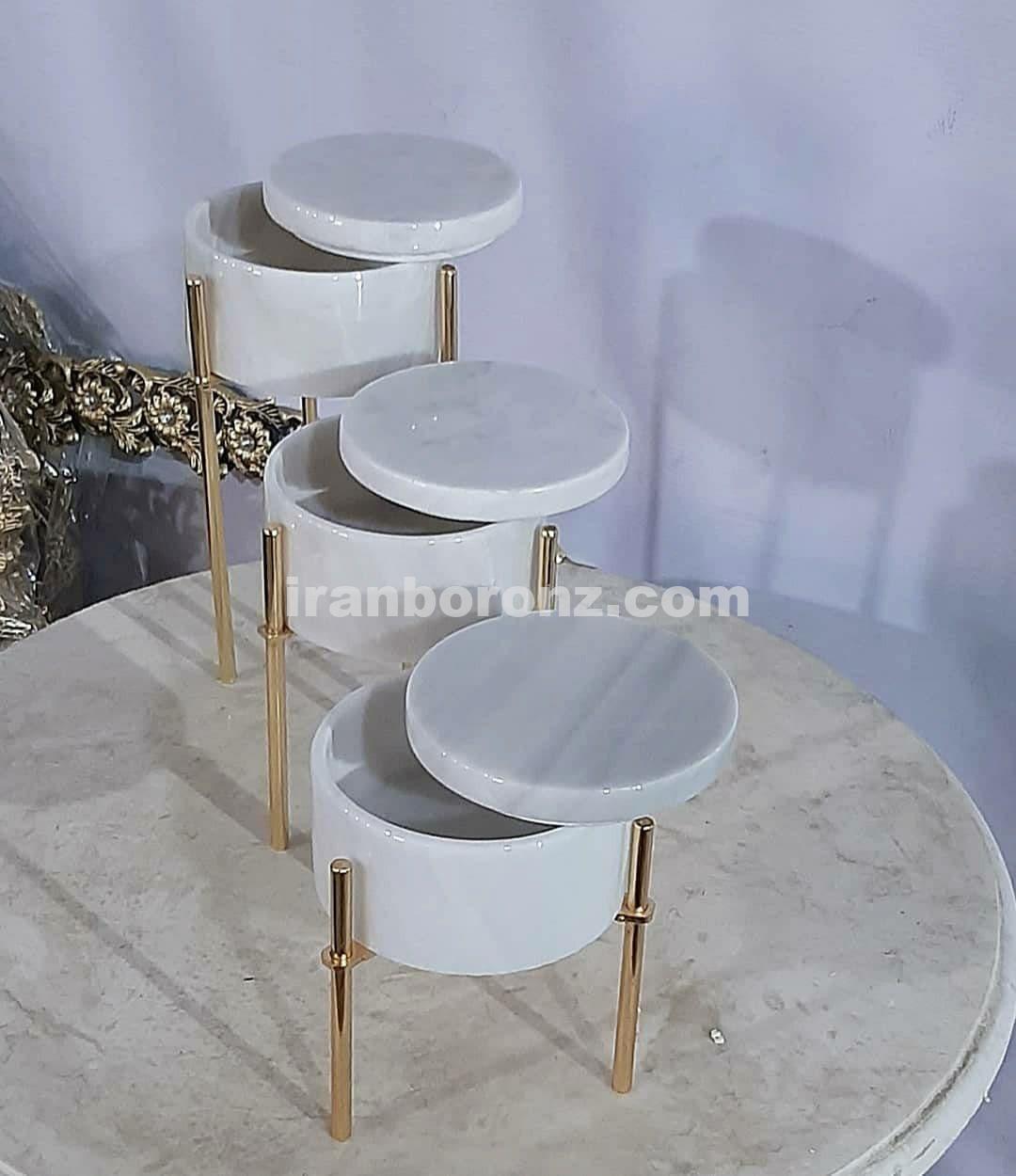 ست پذیرایی سنگی 5 تکه پایه میخی