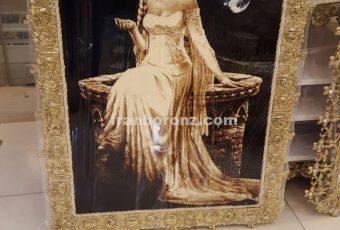 تابلو فرش برنزی ۱۲۰۰ شانه گل رز