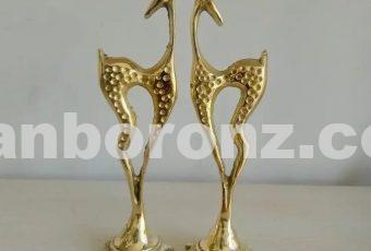 مجسمه غزال جفتی برنز